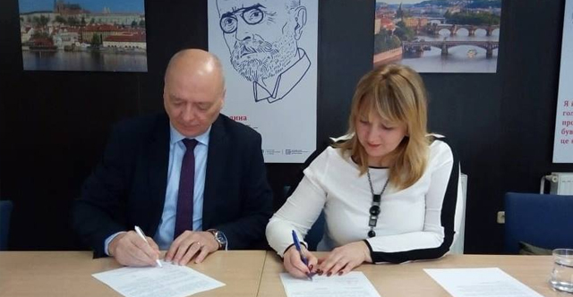 Урочисте підписання договору між НДСЛ “ОХМАТДИТ” МОЗ України та посольством Чеської республіки в Україні